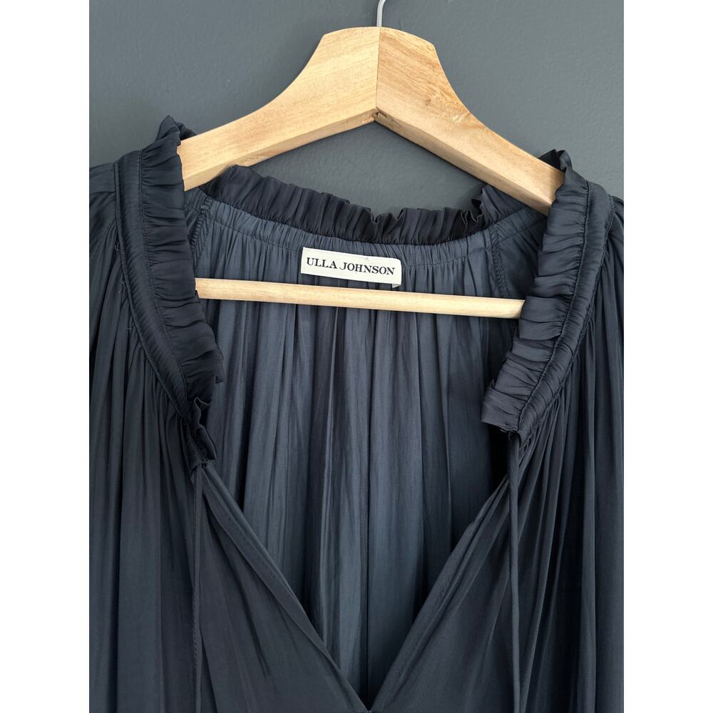 Ulla Johnson Olga Satin Mini Dress in Color Midnight Size 6 Estimate - Picture 5 of 11